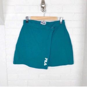 {Fila} Vintage Teal Tennis Wrap Skirt
